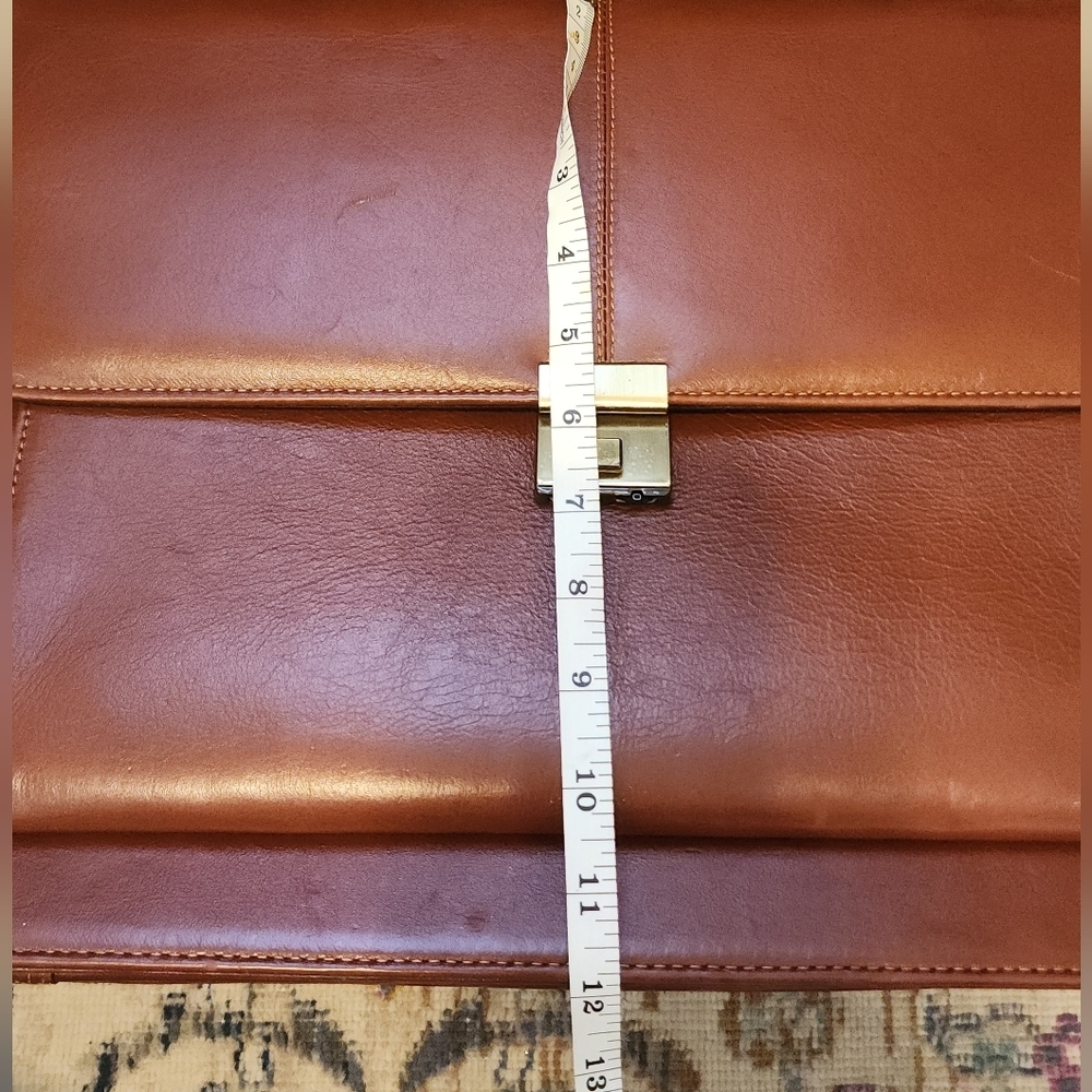 Vintage 1907 Brown 100% Leather Briefcase - Picture 14 of 15